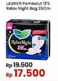 Promo Harga Laurier Relax Night 35cm 12 pcs - Indomaret