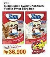 Promo Harga ZEE Susu Bubuk Swizz Chocolate, Vanilla Twist 350 gr - Indomaret
