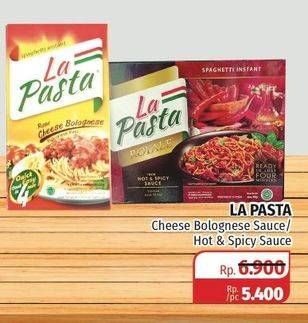 Promo Harga LA PASTA Spaghetti Instant Cheese Bolognese, Hot Spicy  - Lotte Grosir