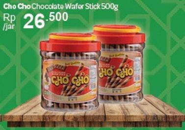 Promo Harga CHO CHO Wafer Stick Chocolate 500 gr - Carrefour