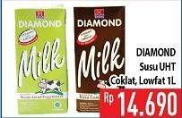 Promo Harga DIAMOND Milk UHT Coklat, Low Fat 1 ltr - Hypermart