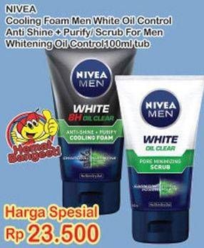 Promo Harga NIVEA MEN Facial Foam/Facial Scrub 100ml  - Indomaret