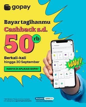 Promo Harga Bayar Tagihanmu Cashback s.d 50Rb  - Gojek