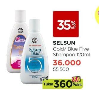 Promo Harga SELSUN Shampoo Blue Five, Gold 120 ml - Watsons