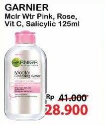 Promo Harga Garnier Micellar Water Pink, Rose, Vitamin C, Salicylic BHA 125 ml - Alfamart