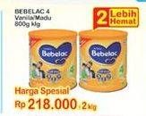 Promo Harga BEBELAC 4 Susu Pertumbuhan Madu, Vanila 800 gr - Indomaret