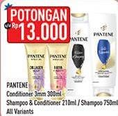Promo Harga Pantene Conditioner 3mm/Shampoo & Conditioner/Shampoo  - Hypermart