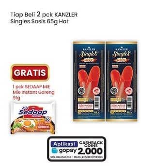 Promo Harga Kanzler Sosis Single Hot 65 gr - Indomaret