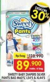 Promo Harga Sweety Silver Pants M60, XL44, L54 44 pcs - Superindo