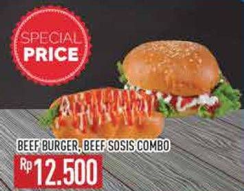 Promo Harga Beef Burger, Beef Sosis Combo  - Hypermart