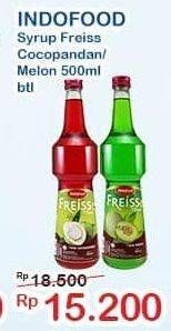 Promo Harga FREISS Syrup Cocopandan, Melon 500 ml - Indomaret