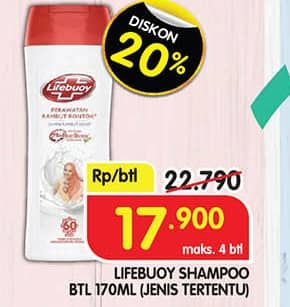 Promo Harga Lifebuoy Shampoo 170 ml - Superindo