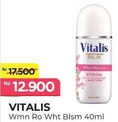 Promo Harga VITALIS Fragranced Deodorant Roll On Blossom 40 ml - Alfamart