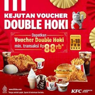 Promo Harga Kejutan Voucher Double Hoki  - KFC