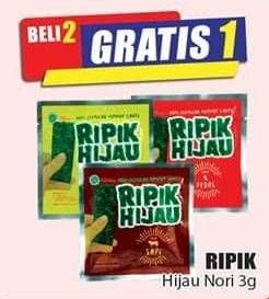 Promo Harga RIPIK HIJAU Nori 3 gr - Hari Hari