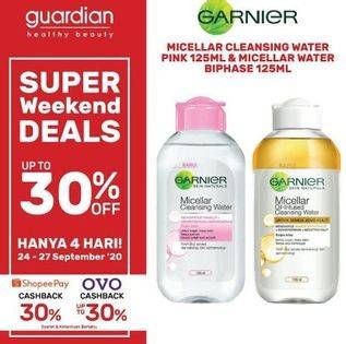 Promo Harga GARNIER Micellar Water Biphase, Pink 125 ml - Guardian