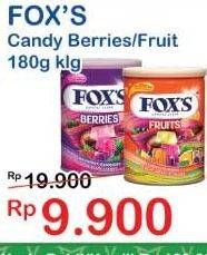Promo Harga FOXS Crystal Candy Fruits, Berries 180 gr - Indomaret