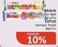 Promo Harga BAGUS Toilet Colour Ball/LOTUS Naphthalene Toilet Balls  - Alfamidi