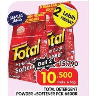 Promo Harga Total Detergent Softener All Variants 650 gr - Superindo