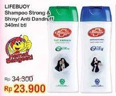 Promo Harga LIFEBUOY Shampoo Anti Dandruff, Strong Shiny 340 ml - Indomaret