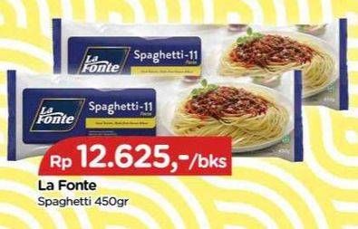 Promo Harga La Fonte Spaghetti 450 gr - TIP TOP
