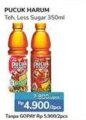 Promo Harga TEH PUCUK HARUM Minuman Teh Less Sugar per 2 botol 350 ml - Alfamidi