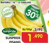 Promo Harga SUNPRIDE Pisang Cavendish per 100 gr - Superindo