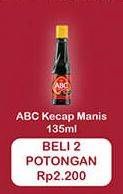 Promo Harga ABC Kecap Manis 135 ml - Hypermart