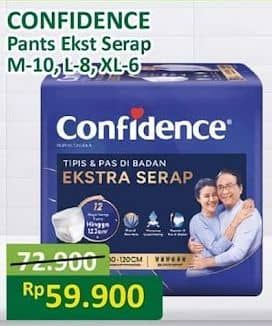 Promo Harga Confidence Adult Pants Slim & Fit Extra Absorb M10, L8, XL6 6 pcs - Alfamart