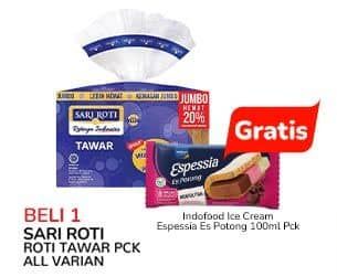 Promo Harga Sari Roti Tawar Spesial All Variants 370 gr - Indomaret