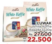 Promo Harga Luwak White Koffie Original per 21 sachet 20 gr - LotteMart