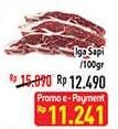 Promo Harga Iga Sapi per 100 gr - Hypermart