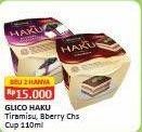 Promo Harga Glico Haku Tiramisu Cup, Blueberry Cheesecake Cup 110 ml - Alfamart
