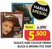Promo Harga EAGLE Hair Colour Henna Black, Brown 10 gr - Superindo