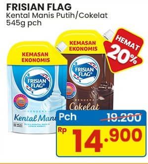 Promo Harga Frisian Flag Susu Kental Manis Cokelat, Putih 545 gr - Indomaret