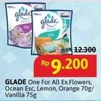 Promo Harga Glade One For All Exotic Flower, Ocean Escape, Lemon Squash, Orange Peach, Elegant Vanilla Oud Wood 70 gr - Alfamidi