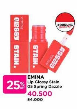 Promo Harga Emina Glossy Stain 05 Spring Dazzle 3 gr - Watsons