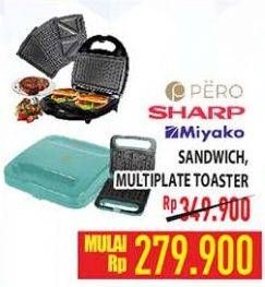 Promo Harga PERO/SHARP/MIYAKO Multiplate Toaster/Sandwich Toaster  - Hypermart