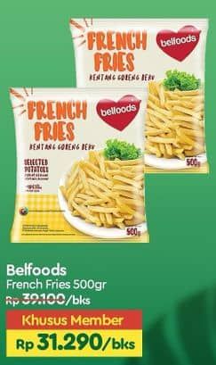 Promo Harga Belfoods French Fries 500 gr - TIP TOP