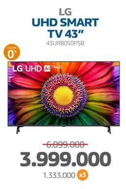 Promo Harga LG Smart TV 4K LG UHD 43UR8050PSB  - Electronic City
