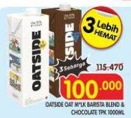 Promo Harga Oatside UHT Milk Barista Blend, Chocolate 1000 ml - Superindo