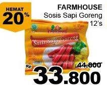 Promo Harga FARMHOUSE Sosis Sapi Goreng 12 pcs - Giant