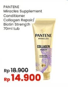 Promo Harga Pantene Conditioner Miracle Collagen Repair, Biotin Strength 70 ml - Indomaret