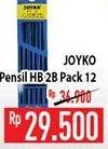 Promo Harga JOYKO Pencil HB, 2B 12 pcs - Hypermart
