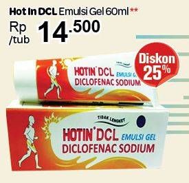 Promo Harga HOT IN CREAM DCL Diclofenac Sodium 60 gr - Carrefour
