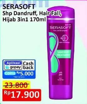 Promo Harga Serasoft Shampoo Anti Dandruff, Hairfall Treatment, Hijab 3in1 170 ml - Alfamart