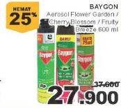 Promo Harga BAYGON Insektisida Spray Flower Garden, Cherry Blossom, Fruity Breeze 600 ml - Giant