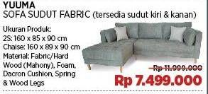 Promo Harga Yuuma Sofa Sudut Fabric  - COURTS