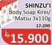 Promo Harga SHINZUI Bar Soap Kirei, Matsu per 3 pcs 110 gr - Alfamidi