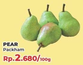 Promo Harga Pear Packham per 100 gr - Yogya